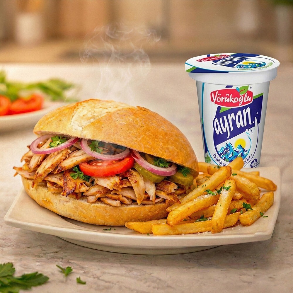 Gobit Tavuk Döner Ekmek+Ayran