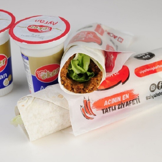 2 Çiğ Köfte Dürüm + 2 Ayran