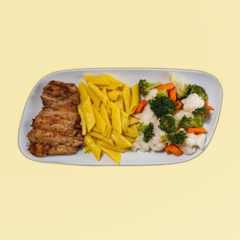 Tavuk Pirzola & Penne Makarna & Haşlanmış Sebze