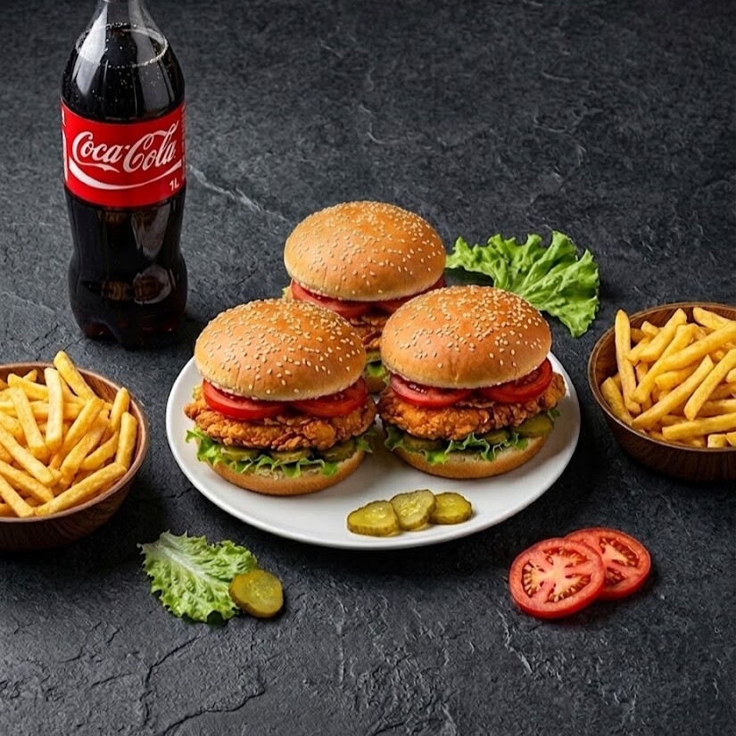 3 Lü Chicken Burger Menü