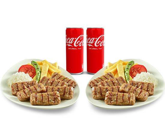 2 Adet Köfte Tabağı + 2 Adet Kutu İçecek