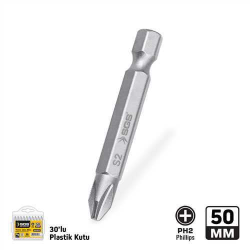 YILDIZ UÇLU BİTS S2 PH2*50mm Sand-Pro Series