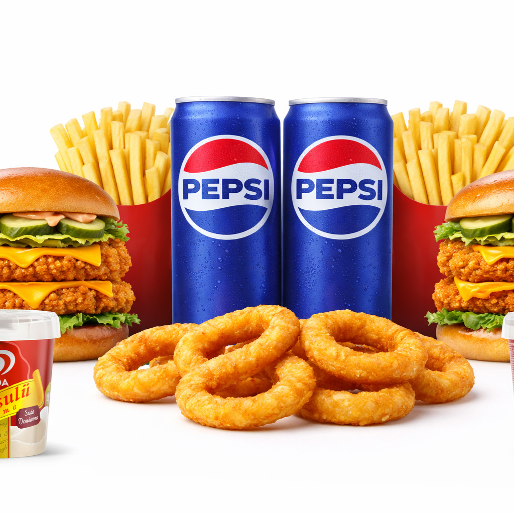 İki Kişilik Algida Dubleks Mr Chicken Burger Menü
