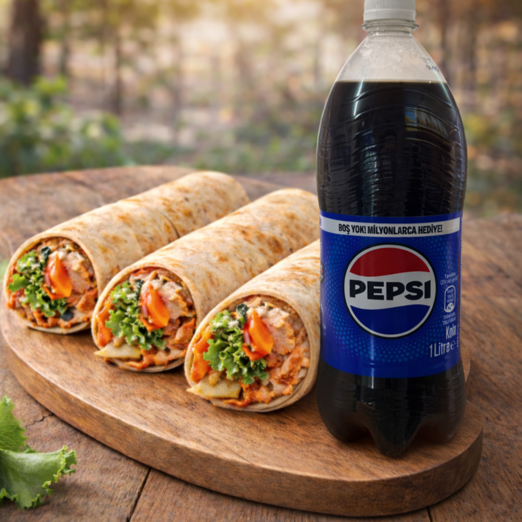 3'lü Hatay Soslu Dürüm Menü Pepsi'li