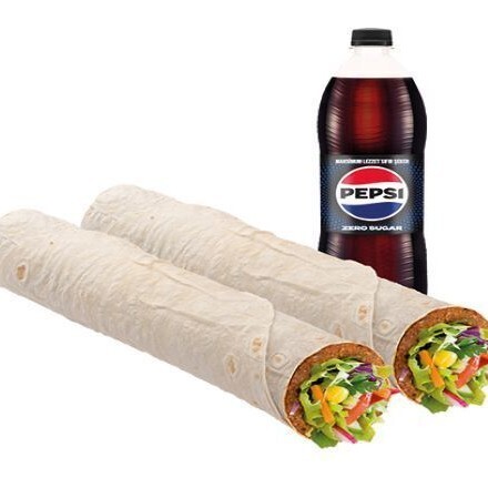 2 Mega Çiğ Köfte Dürüm Fırsatı