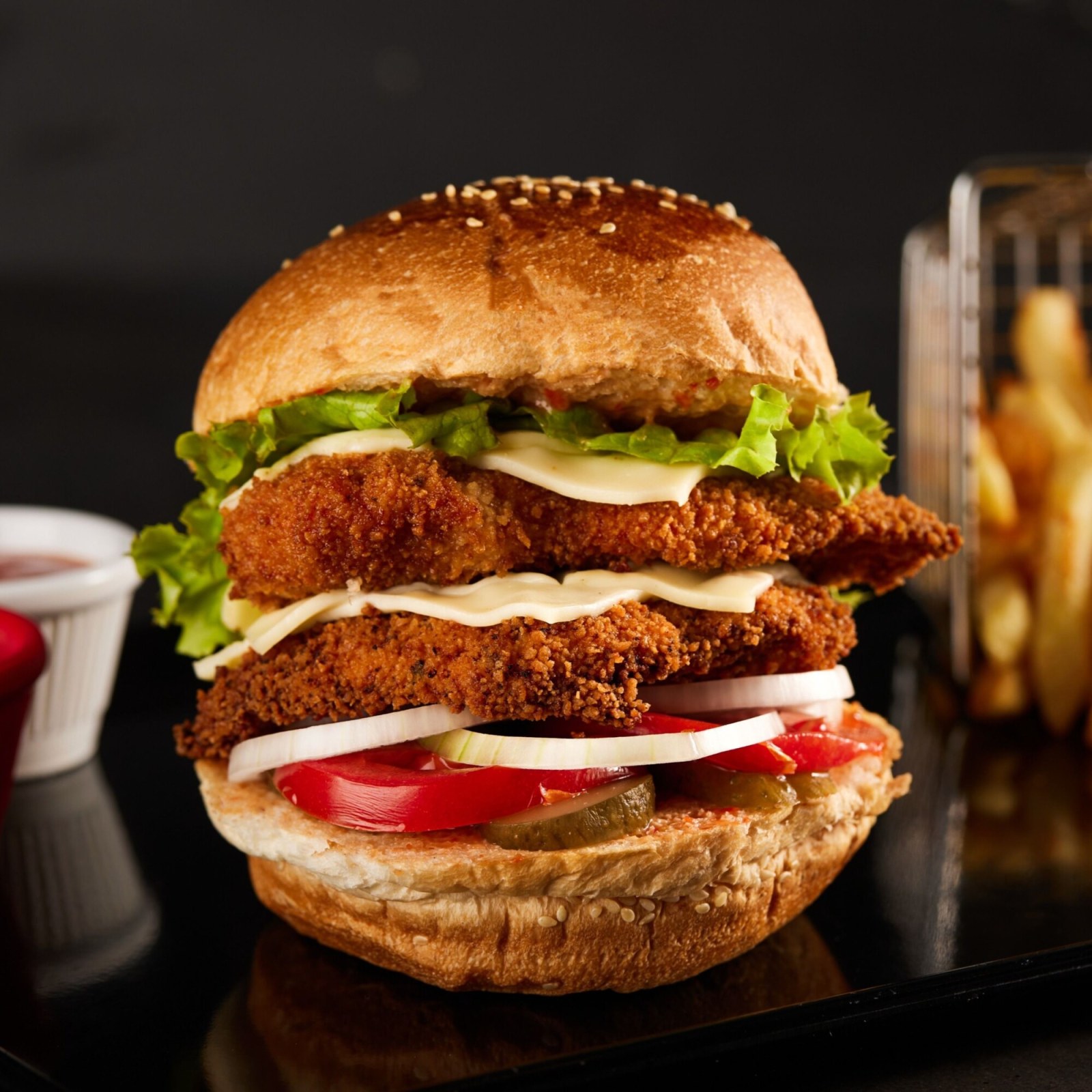 Double Chicken Burger