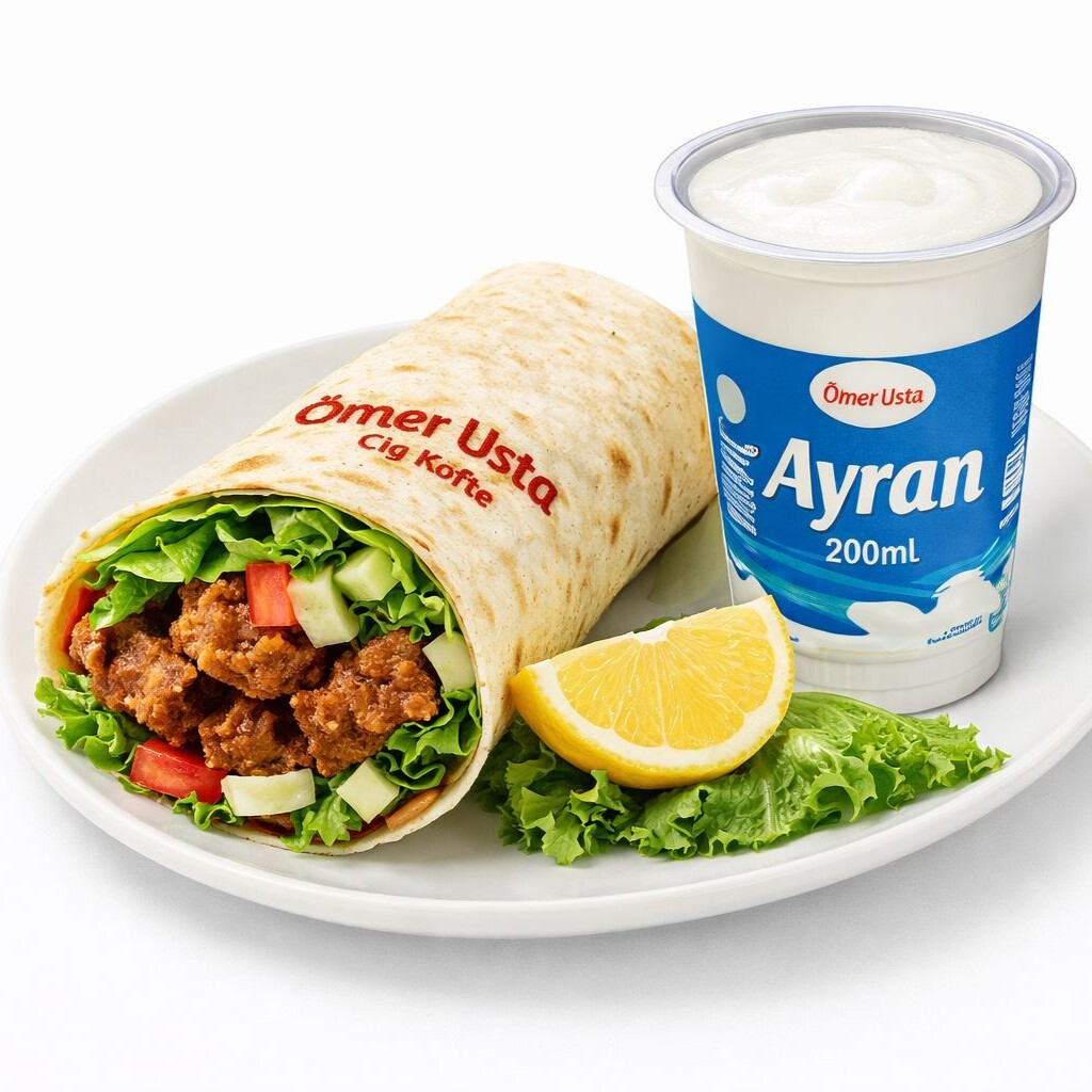 Doritoslu Çiğ Köfte Dürüm (100 gr) Menü 1