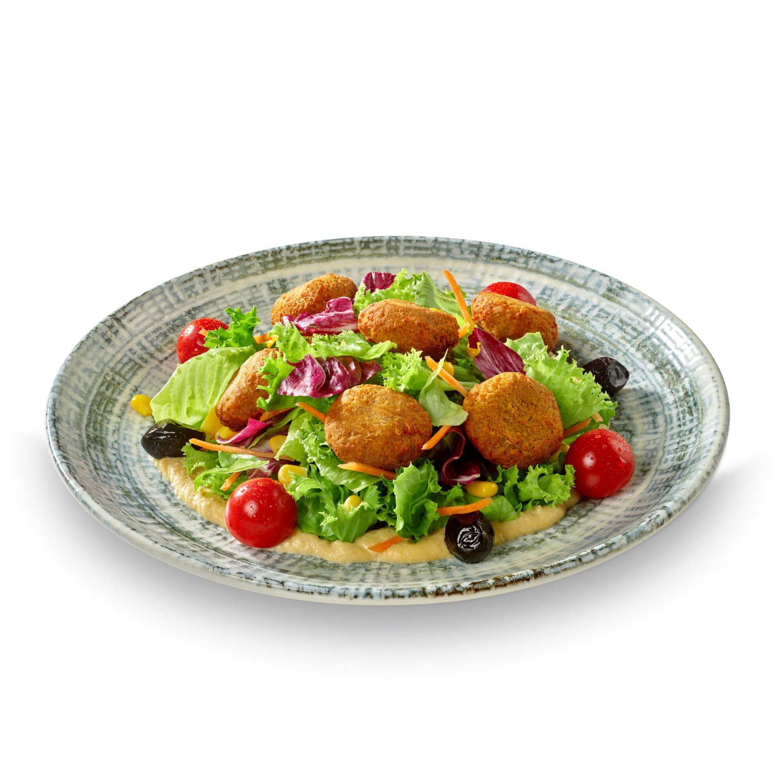 Humuslu Falafel Salata