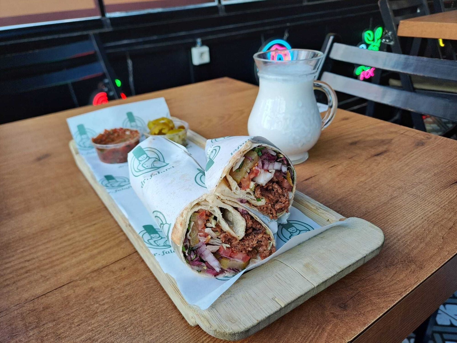 vegan et döner dürüm ayran