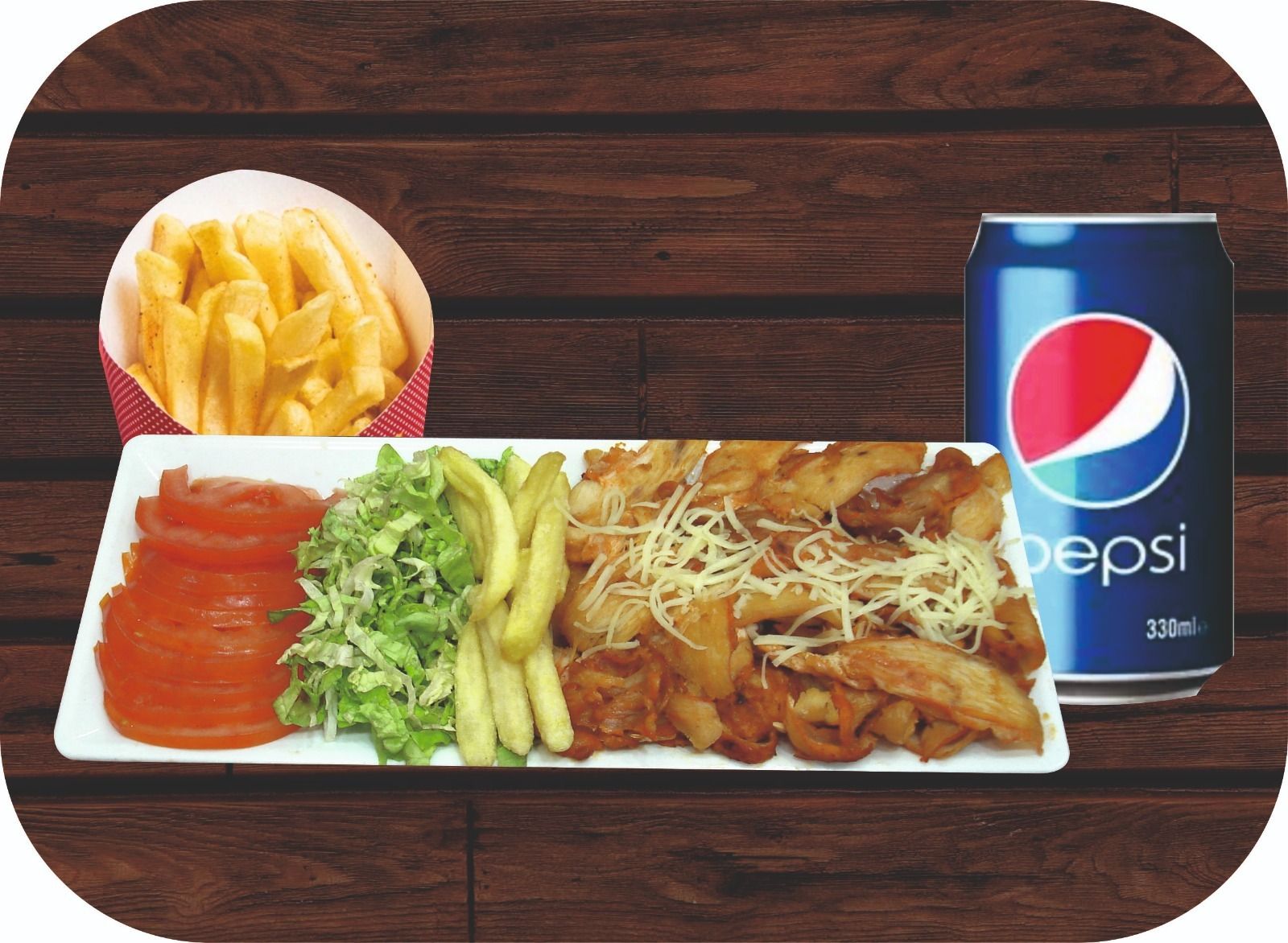 Porsiyon Tavuk Döner Kutu Cola Menü
