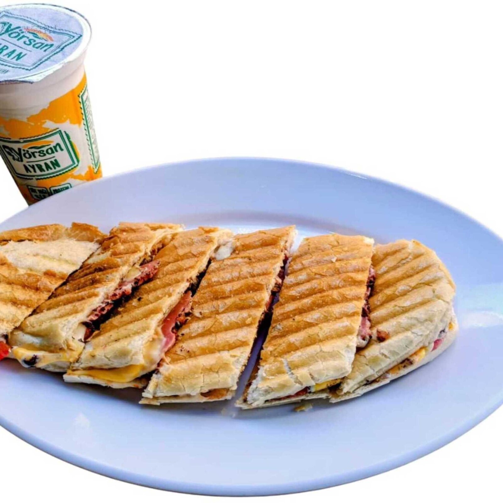 Üç Peynirli Tost + Bardak Ayran