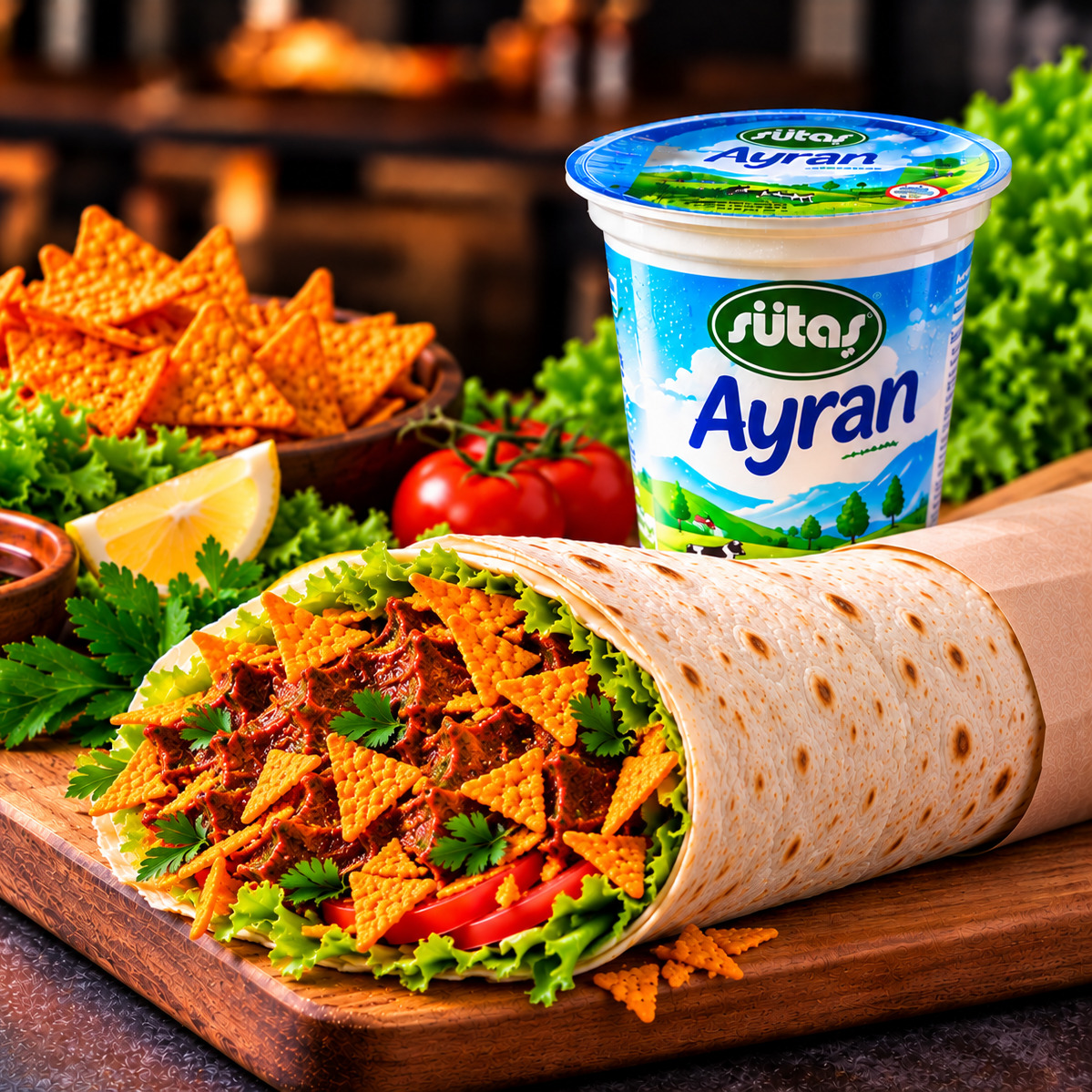 Doritoslu Mega Dürüm + Ayran