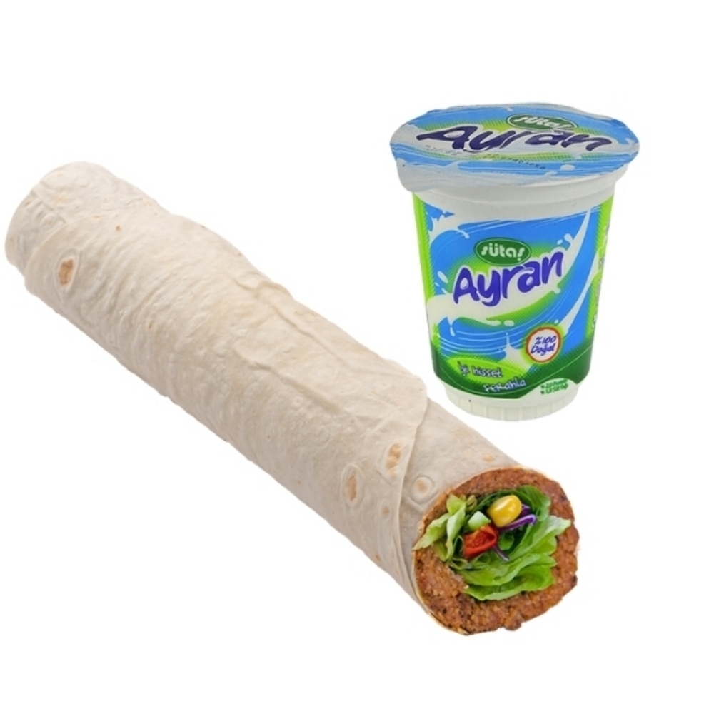 1 Çiğköfte Dürüm + 1 Küçük Ayran