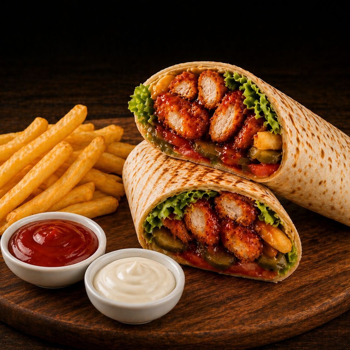 Sweet Chili Tenders Roll Menü