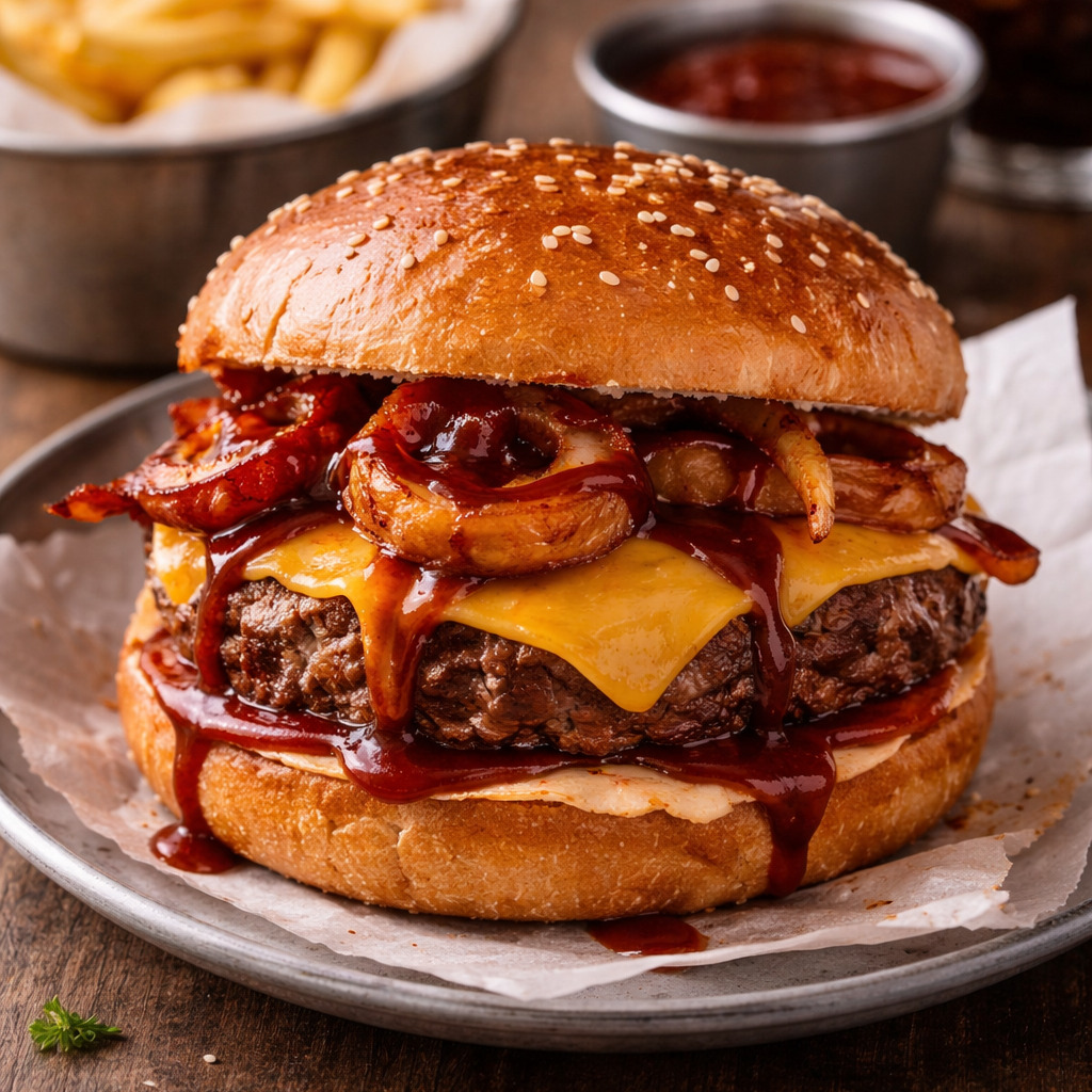 Çıtır Soğanlı Cheeseburger