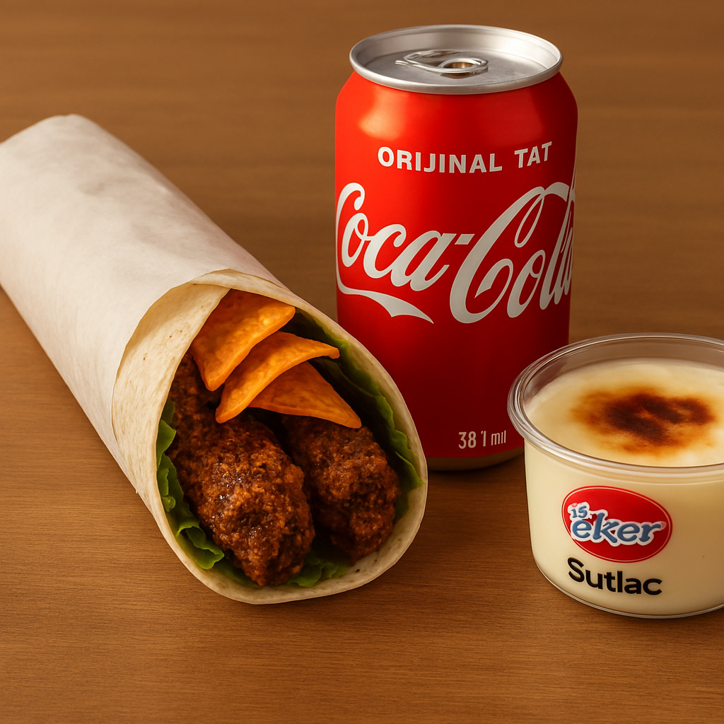 1 Kişilik (200 gr) Doritoslu Double Çiğ Köfte Dürüm Menü