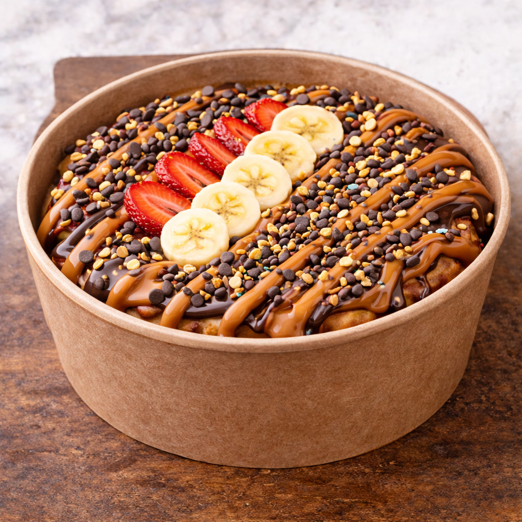 Bi Sütlü Çikolata & Karamel Waffle BİG (bowl) KOVA