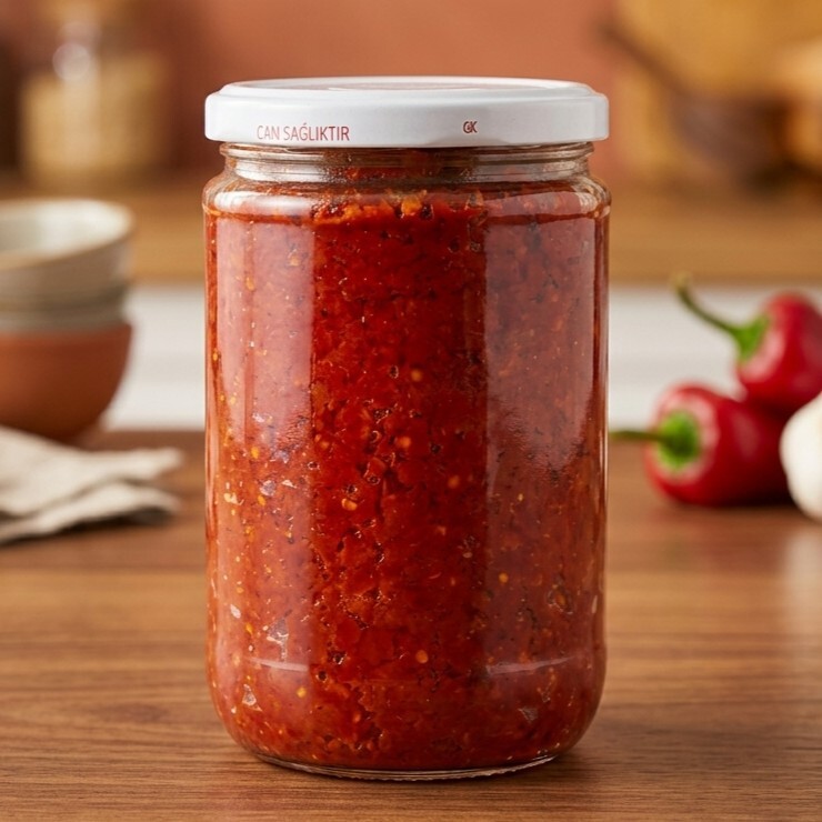 Ev Yapımı Tatlı Biber Ezmesi (600 gr)
