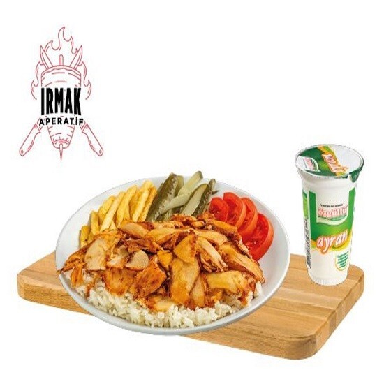 Pilav Üstü Tavuk Döner + Ayran