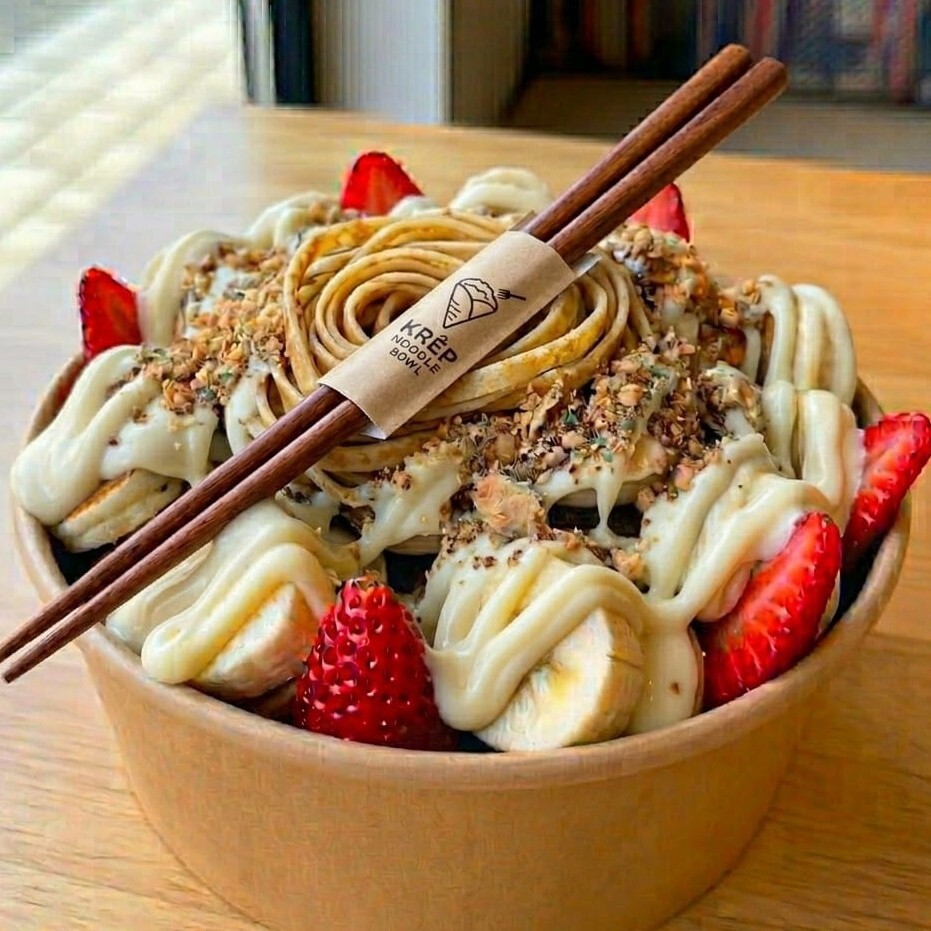 Soft Crepe Noodle Bowl Waffle Medium