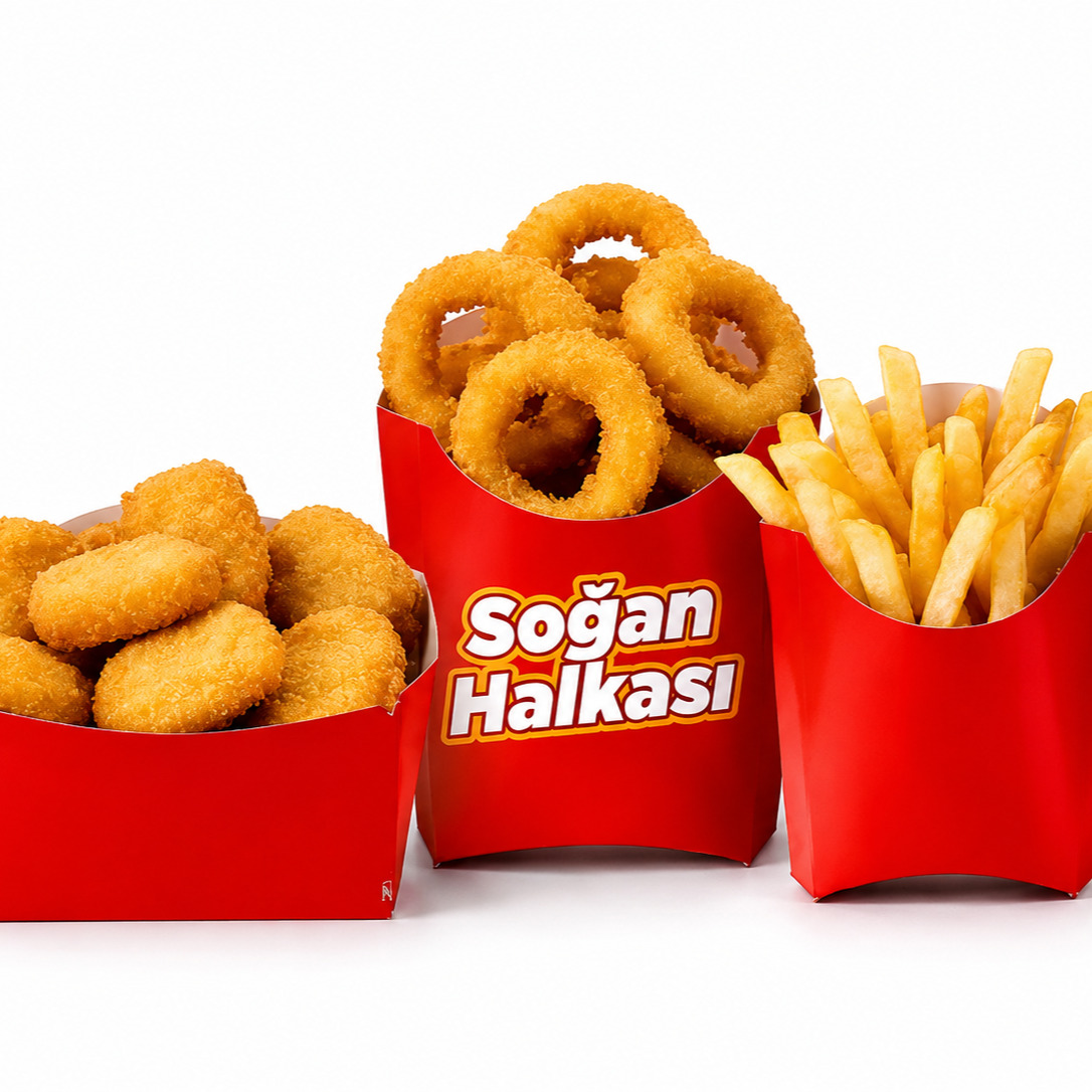 Soğan Halkası Patates Kızartması Nugget 3'lü Set ⭐️