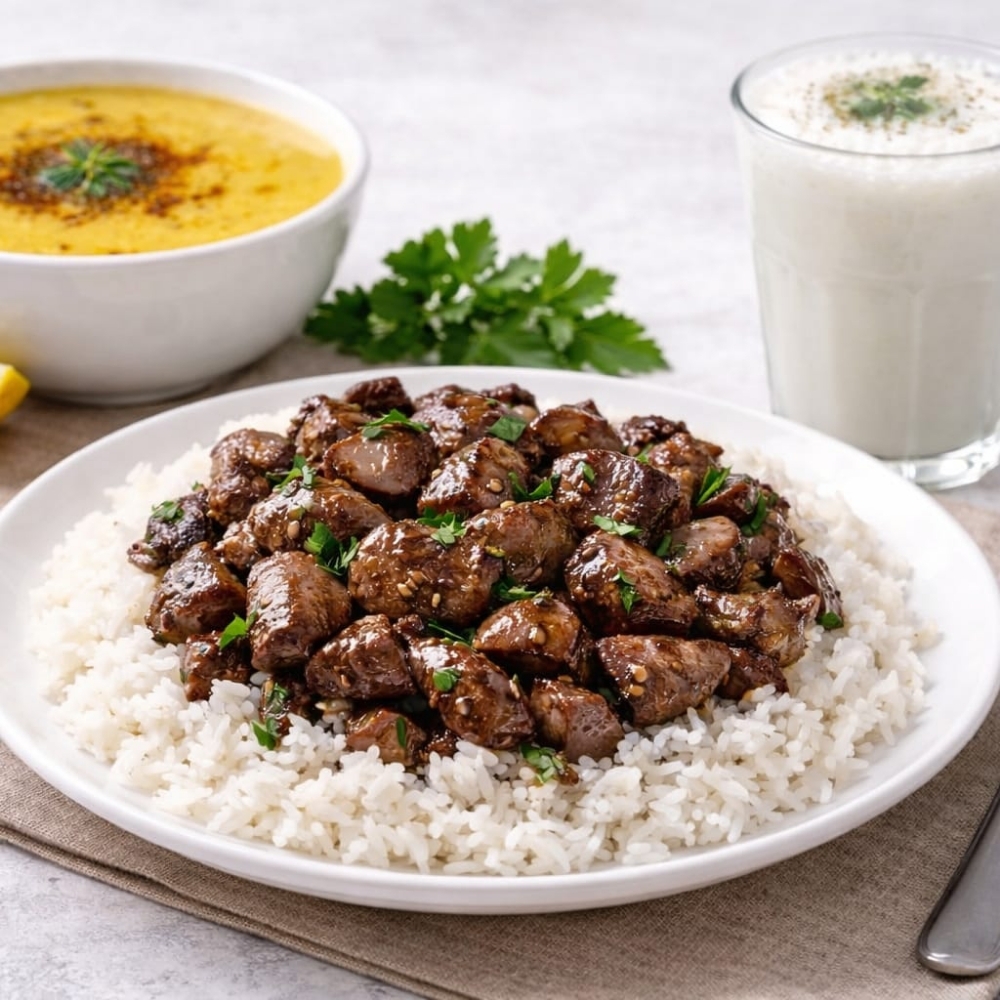 Tavuk Ciğerli Pilav Menü 1