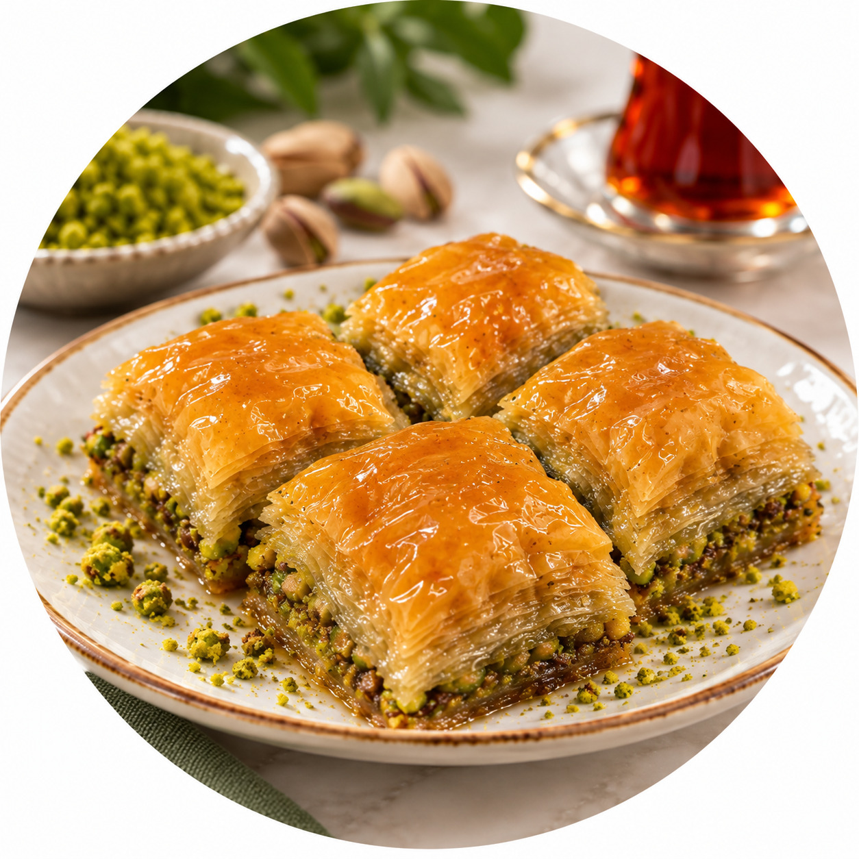 Premium Fıstıklı Baklava (500 Gr)