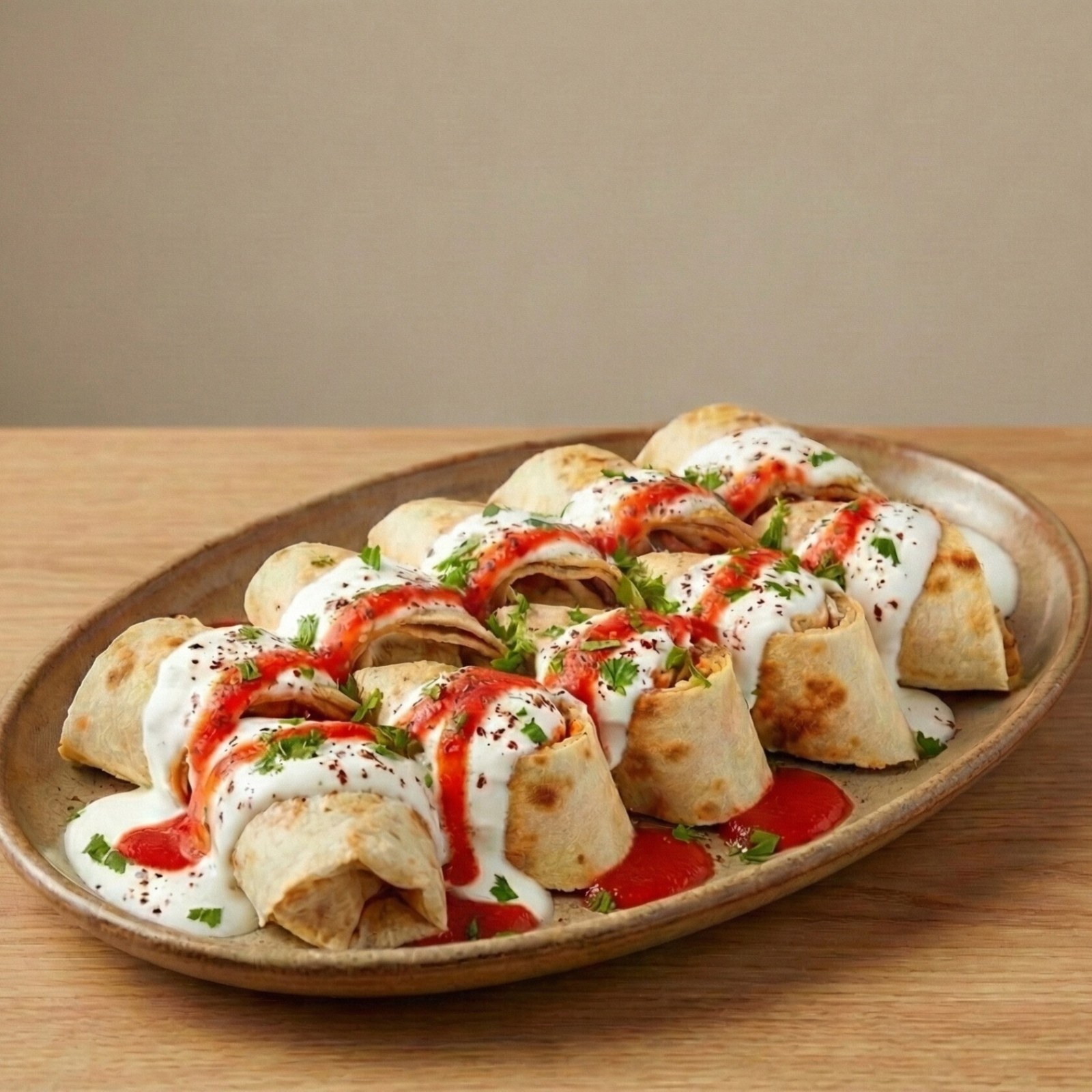 Yoğurtlu Porsiyon Karışık (Et - Tavuk) Tantuni