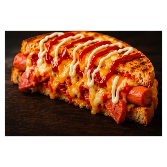 Sosisli Tost (Bazlama Ekmeği)