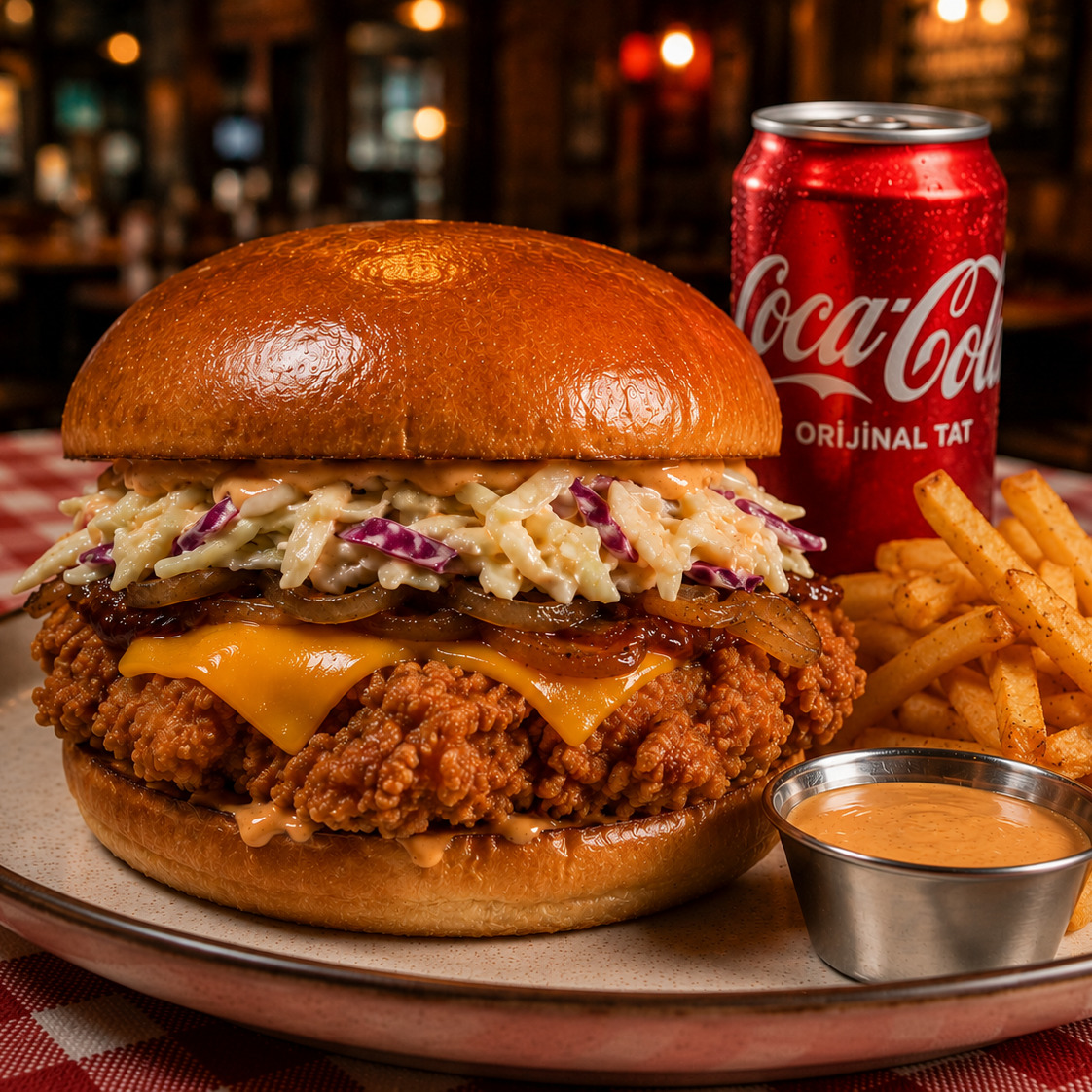 Coleslaw Chicken Burger Menü