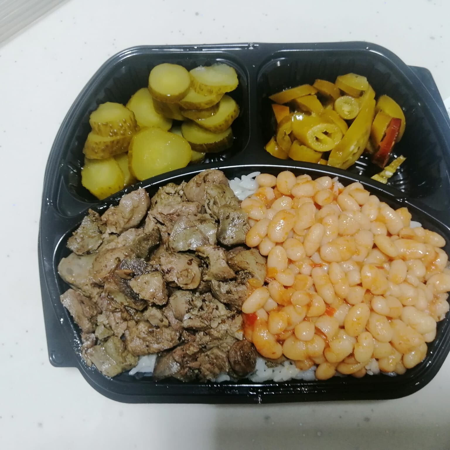 Duble Pilav Üstü Kuru Fasülye Tavuk Çigeri