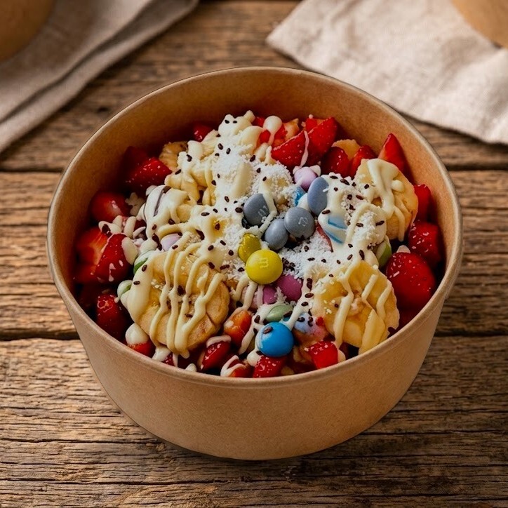 Beyaz Çikolatalı Kova Waffle