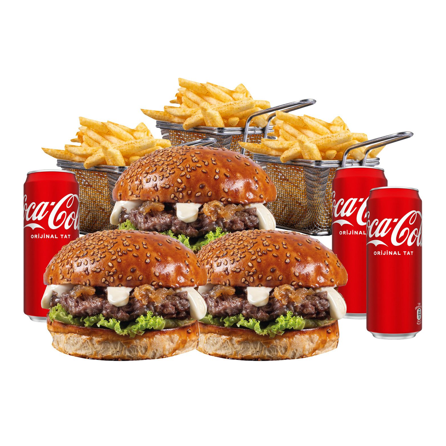 3'lü Classic Burger Aile Menü