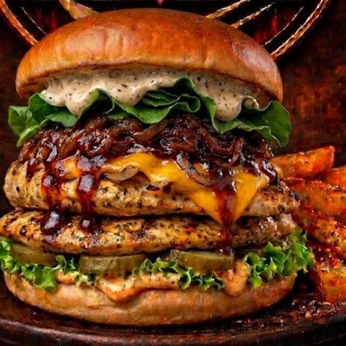 Tavuk Cheeseburger