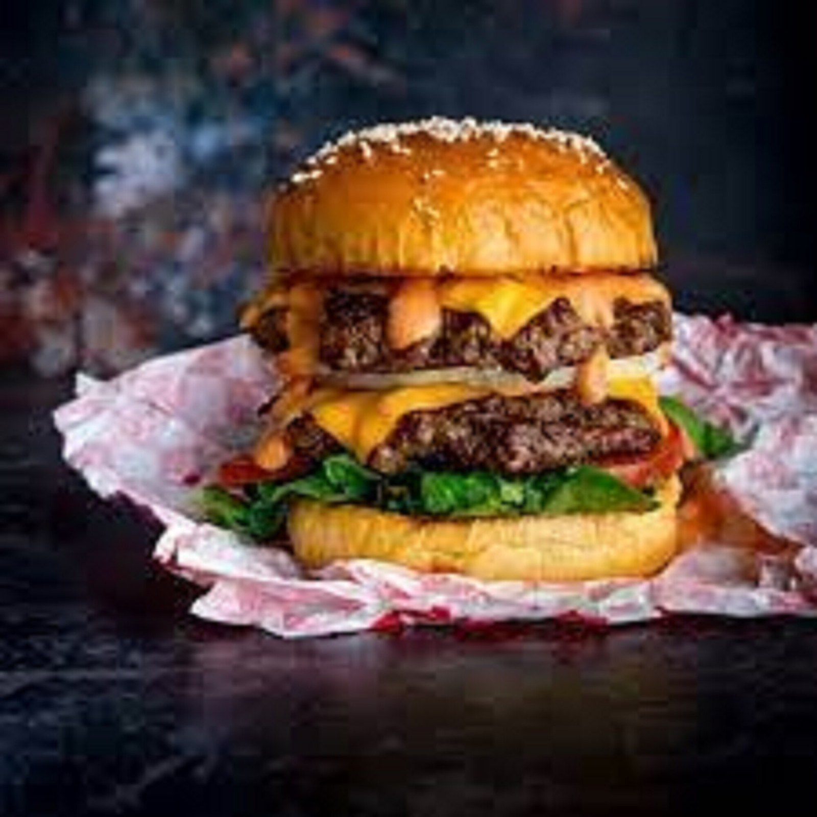 Double Smashed Cheese Burger