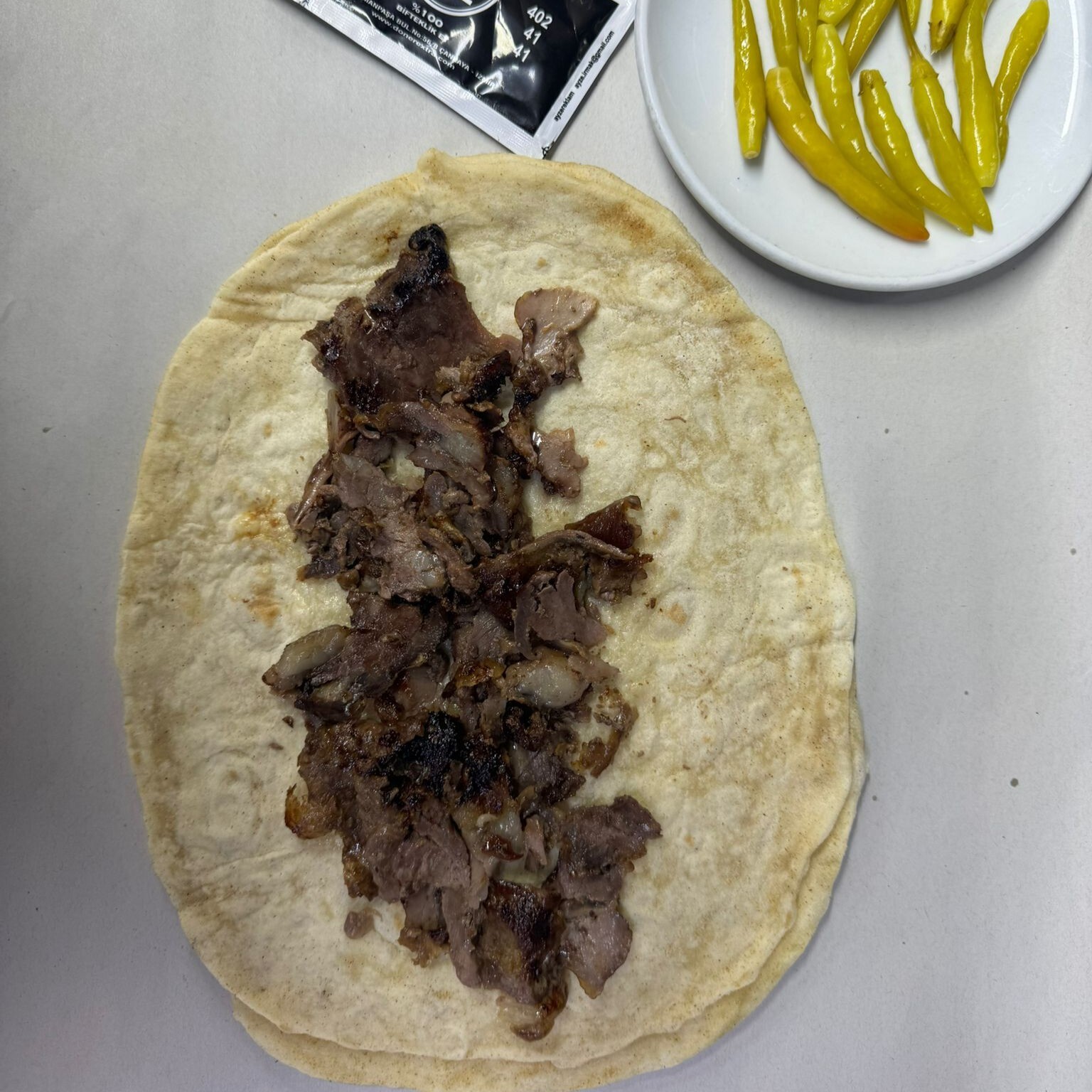 Çift Lavaş Et Döner Dürüm (60 gr.)