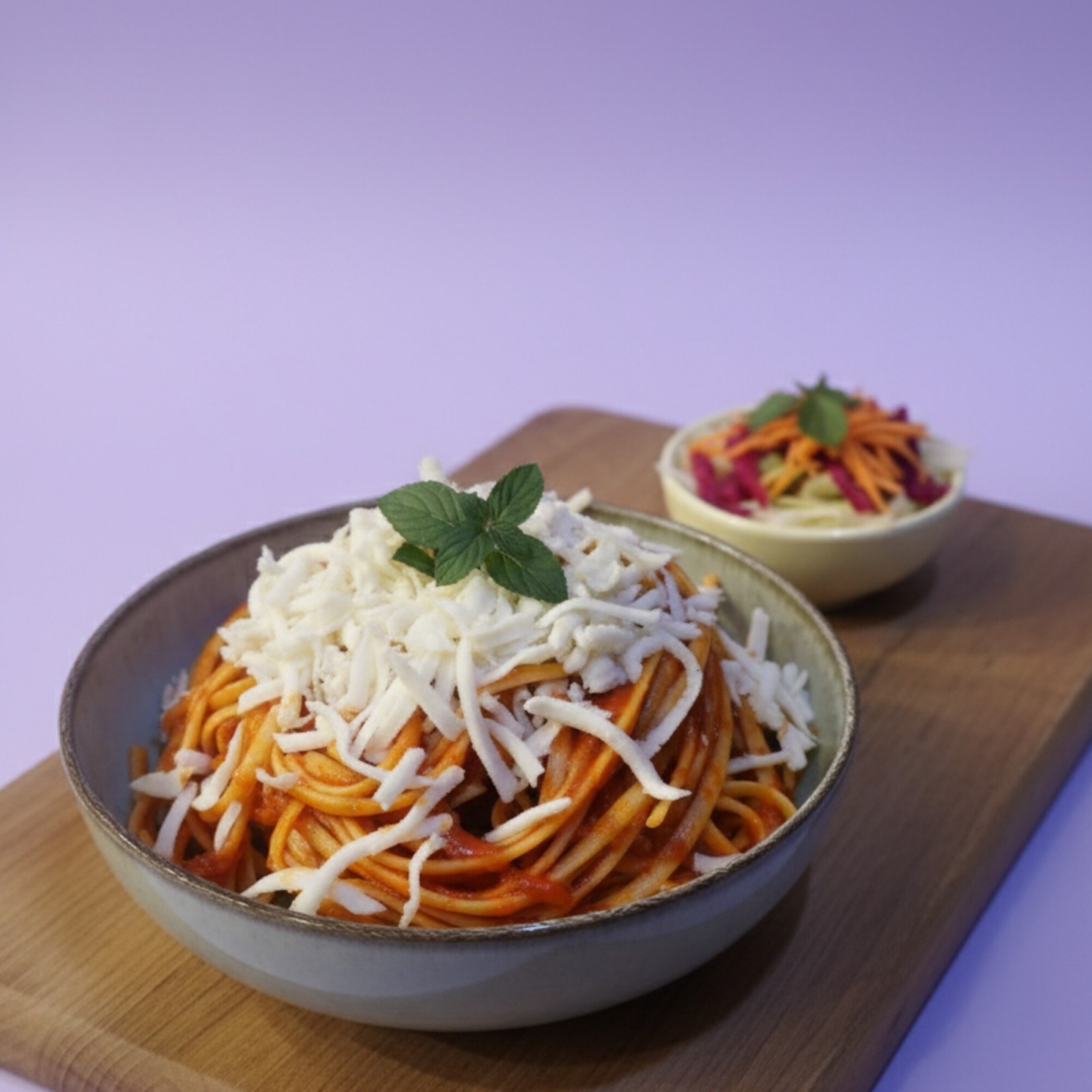Domates Soslu Kaşarlı Spagetti + İçecek