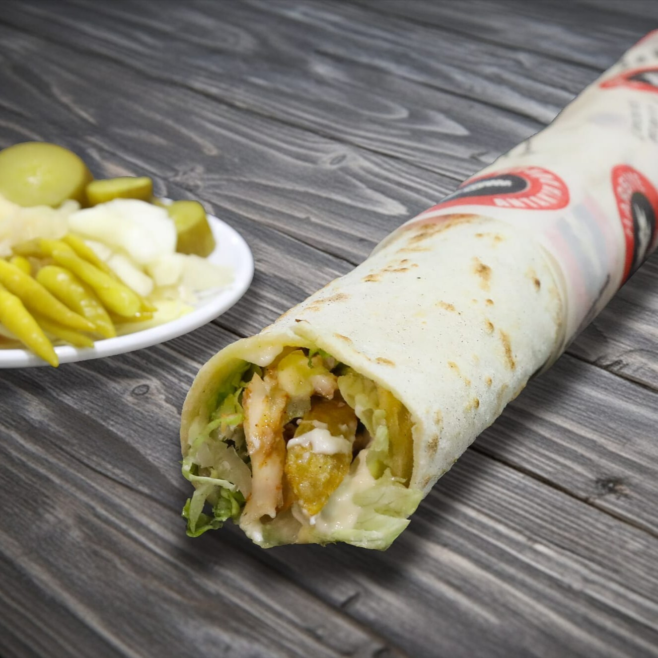 Humuslu Tavuk Döner Dürüm