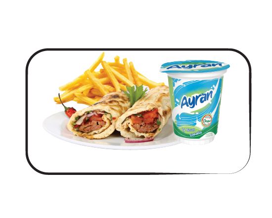 Adana Dürüm ,Patates Kızartması,Ayran