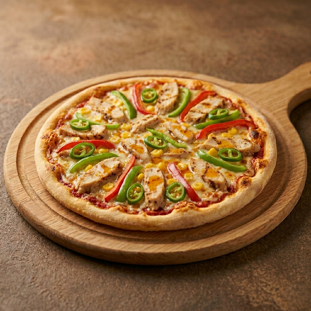Acılı Tavuk Pizza (Küçük Boy)