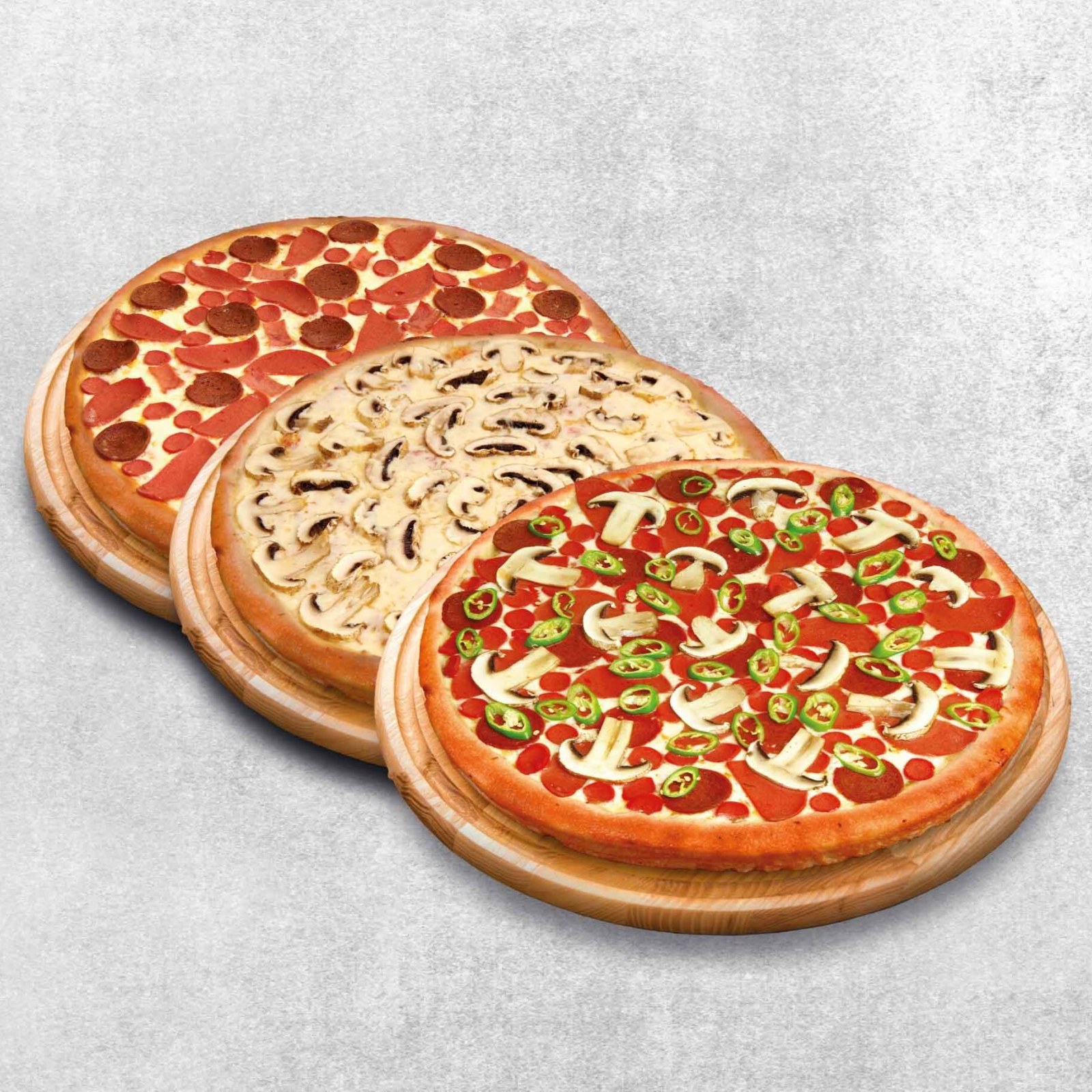 3'lü Küçük Boy Pizzalar