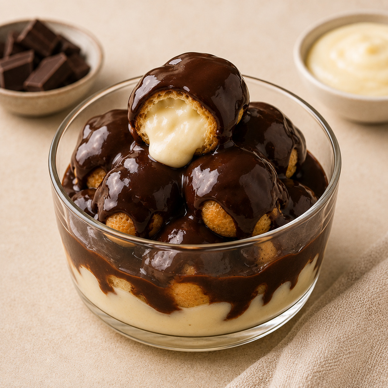 Bol Çikolatalı Profiterol