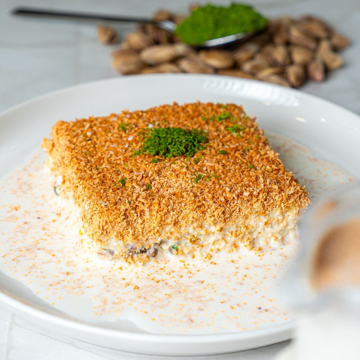 Karamelli Fıstıklı Soğuk Kadayıf (1 dilim)