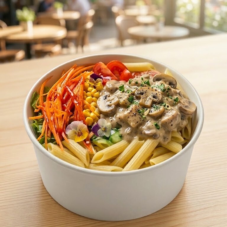 Kovada Krema Mantarlı Tavuklu Penne