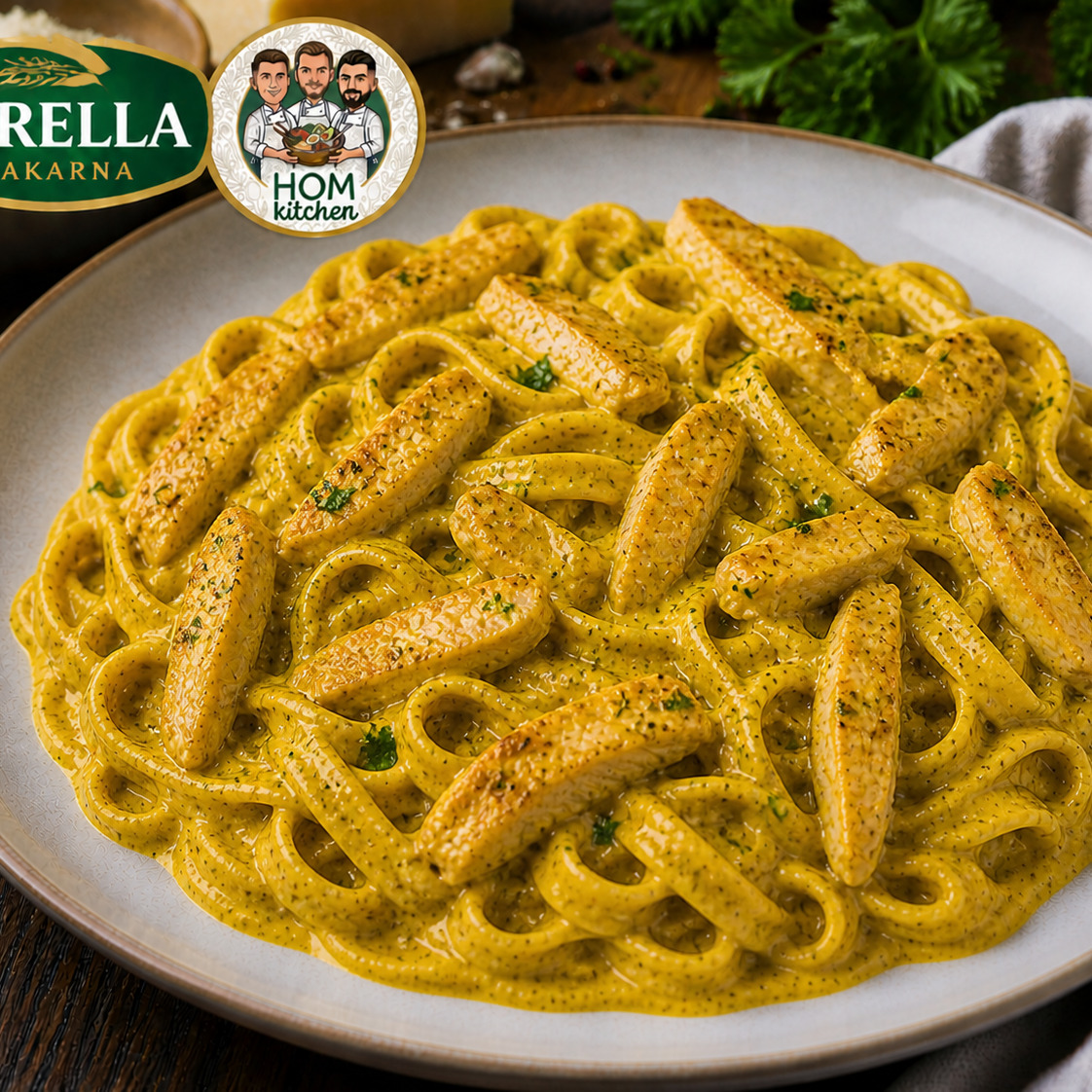 Köri Soslu Tavuklu Tagliatelle