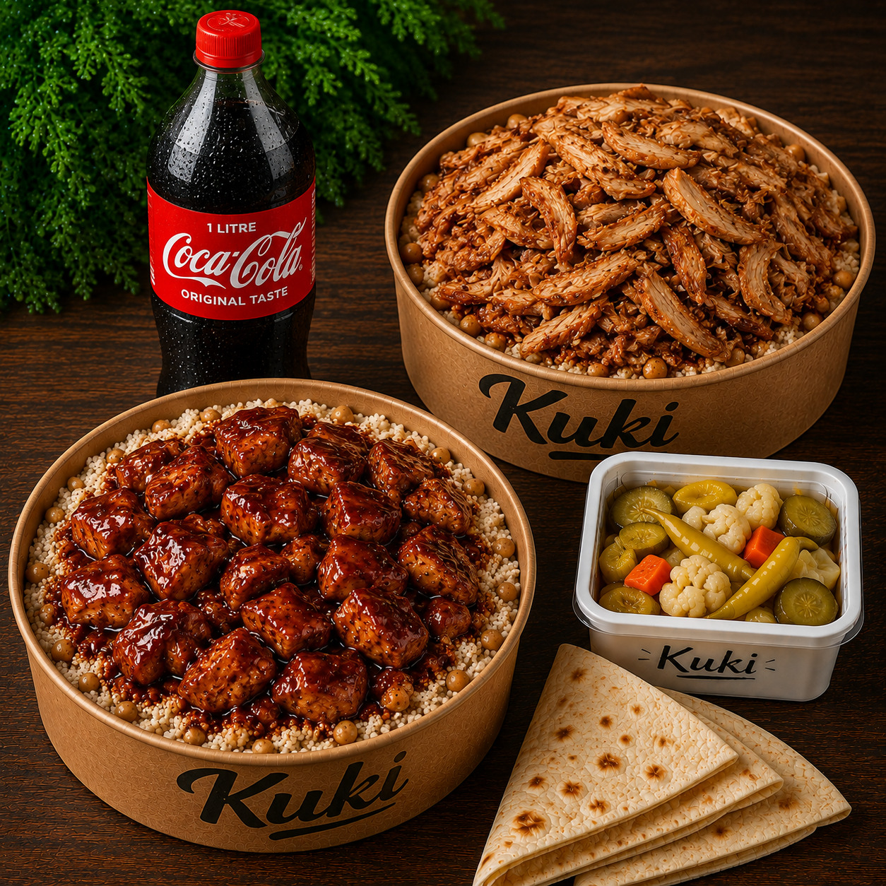 Kovada Tavuk Döner_Barbekü Soslu Tavuk Pilav _ 1 Litre Cola Menü
