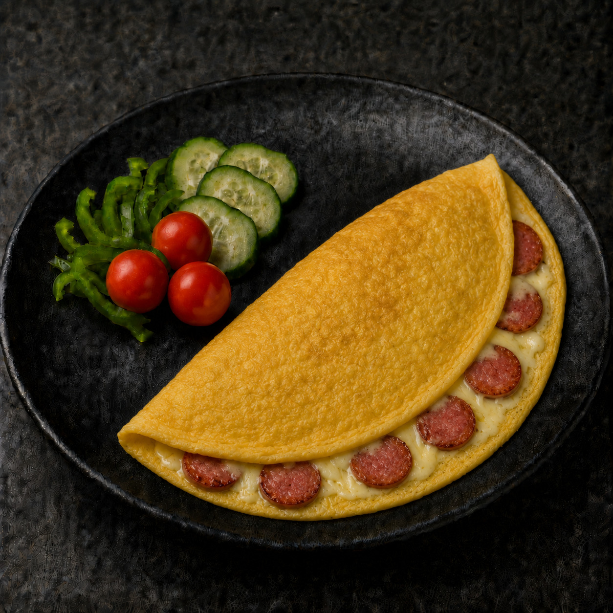 Sosisli ve Kaşarlı Omlet