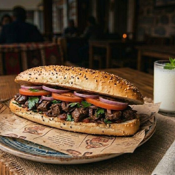 Sandviç Ekmek Arası Et Kavurma