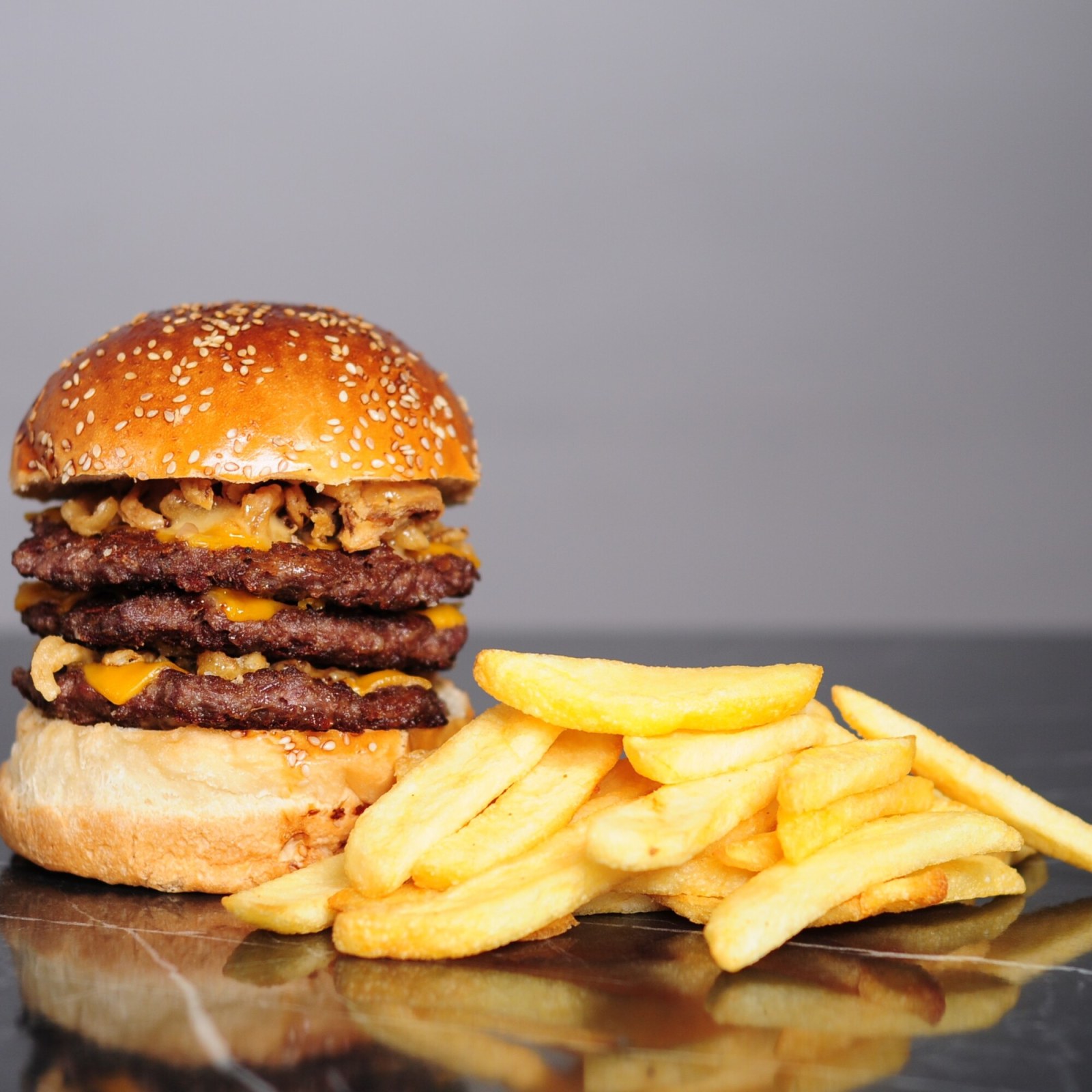 Triple Burger + Patates