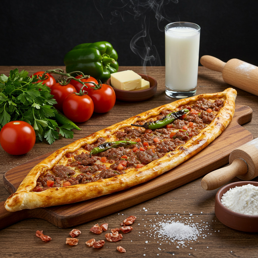 Kuşbaşılı Pide + 330 Ml. Coca Cola